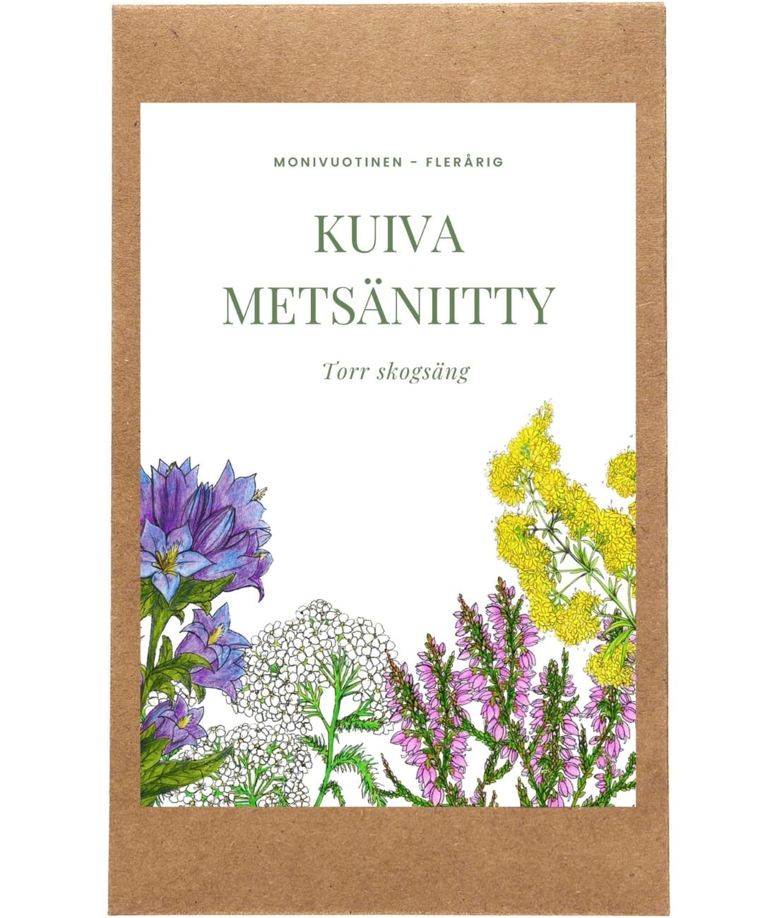 Kuiva metsäniitty siemenpussi etupuoli