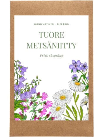 Tuore metsäniitty siemenpussi etupuoli