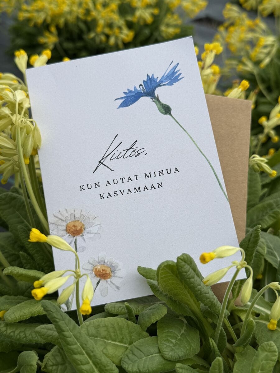 Kiitos, kun autat minua kasvamaan- kortti ja siemenpussi - Image 2