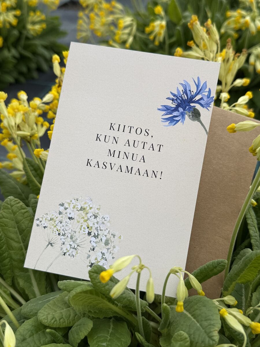 Kiitos, kun autat minua kasvamaan- kortti ja siemenpussi - Image 3